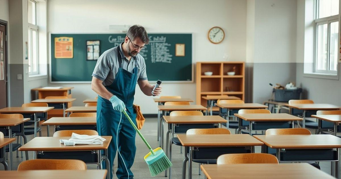 Auxiliar de limpeza em escola particular: como garantir um ambiente seguro e saudável Auxiliar de limpeza em escola particular: como garantir um ambiente seguro e saudável